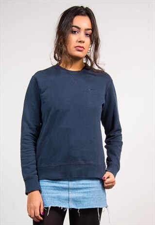 VINTAGE 90'S NAVY BLUE NIKE SWEATSHIRT