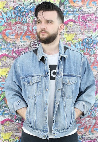 WRANGLER MID BLUE VINTAGE DENIM JACKET. UNISEX.