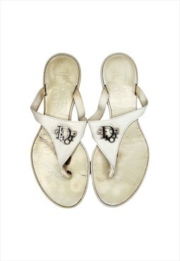 Dior Logo Flip Flop Sandals Vintage