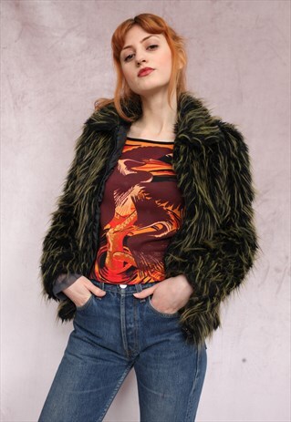 VINTAGE 90'S CROPPED FAUX FUR
