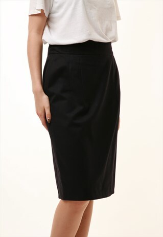 90S VINTAGE JIL SANDER WOOL MINI PENCIL SKIRT 831