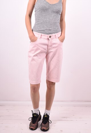 TOMMY HILFIGER WOMENS VINTAGE DENIM SHORTS W30 PINK 90'S