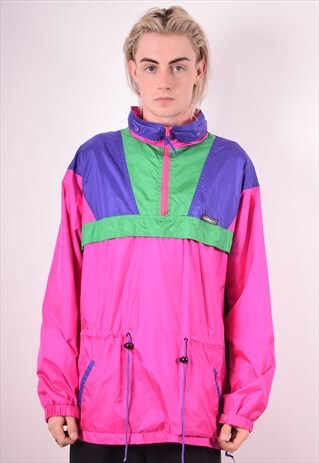 MENS VINTAGE PULLOVER JACKET LARGE MULTI 90S