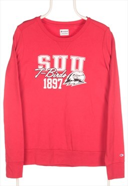 Champion - Red Printed Crewneck Sweatshirt - Large