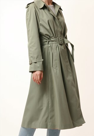 80S VINTAGE LONG MAXI TRENCH COAT 1189