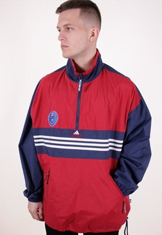90S VINTAGE ADIDAS SHELL ANORAK JACKET AA9037