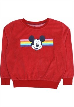 Disney 90's Mickey Mouse Crewneck Sweatshirt Small Red