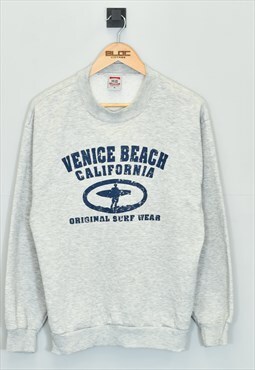 Vintage Venice Beach Sweatshirt Grey Small