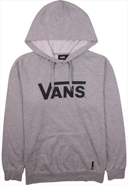 Vintage 90's VANS Hoodie Spellout Pullover Grey Medium