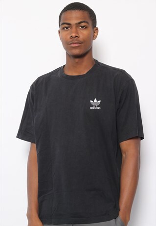 VINTAGE ADIDAS BIG LOGO T-SHIRT BLACK