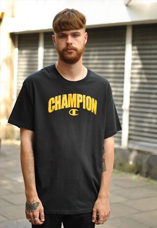 VINTAGE 90S CHAMPION SPELL OUT TSHIRT