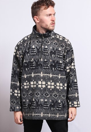 VINTAGE HALF ZIP FLEECE TOP