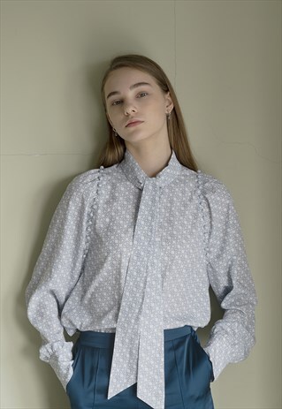 IG MONOGRAM PRINT BLOUSE