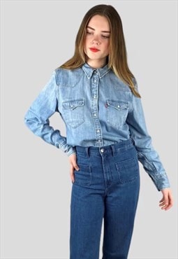 Vintage Levis Light Blue Denim Long Sleeve Shirt