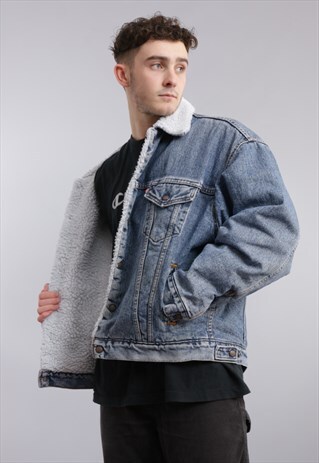 VINTAGE LEVI'S SHERPA DENIM JACKET Z184