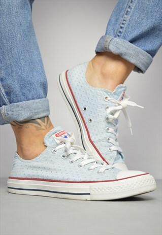 VINTAGE 90S CONVERSE BLUE OX SHOES TRAINERS PREPPY FESTIVAL