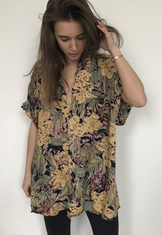 PATTERNED OVERSIZED RETRO VINTAGE UNISEX FESTIVAL SHIRT