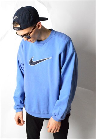 VINTAGE 90S BLUE NIKE SWEATSHIRT