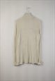 VINTAGE CALVIN KLEIN JUMPER QUARTER ZIP IN BEIGE XL