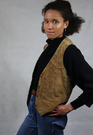 VINTAGE / SUEDE / WAISTCOAT