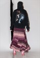 VINTAGE Y2K RAVE SKELETON COWBOY ZIP UP HOODIE IN INK BLACK