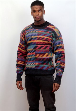 1990'S VINTAGE COOGI STYLE WOOL JUMPER IN MULTICOLOUR