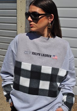 Y2K vintage reworked Chaps Ralph Lauren checked sweatshirt
