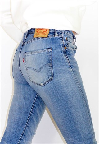 VINTAGE 90'S 501 BLUE BUTTON SLIM FIT LEVI JEANS