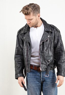 Vintage 90's Leather Biker Jacket