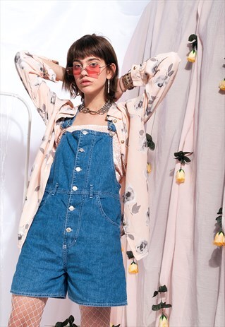 VINTAGE FLORAL SHIRT 90S PASTEL ROSE PINK BLOUSE