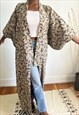 JAPANESE COTTON SILK LONG KIMONO, DARK FLORAL KIMONO JACKET