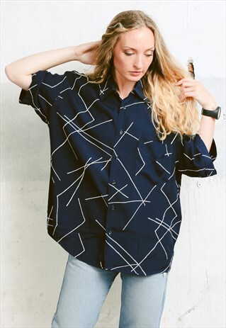 VINTAGE 90S GEOMETRIC PRINT SHIRT