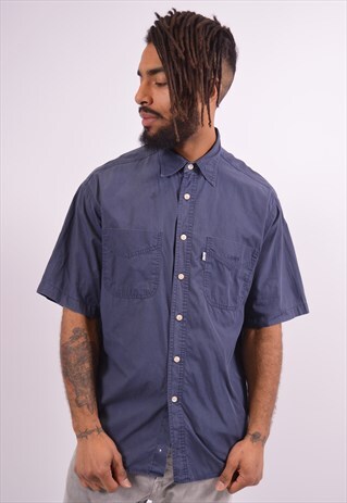 LEVI'S MENS VINTAGE SHIRT LAREGE BLUE 90S