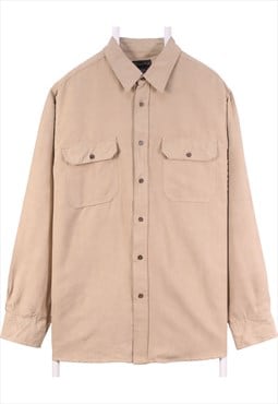 Vintage 90's Covington Shirt Suede Long Sleeve Button Up
