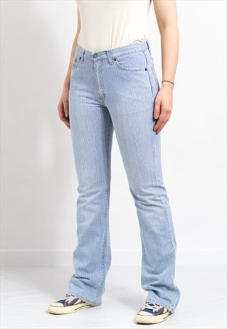 RIFLE vintage 90's jeans in striped blue white pattern