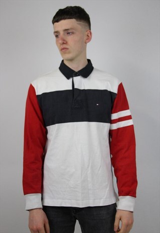 VINTAGE TOMMY HILFIGER STRIPED POLO SHIRT