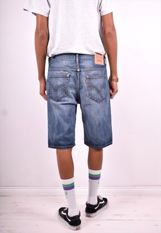 LEVI'S MENS VINTAGE DENIM SHORTS W34 BLUE 90'S