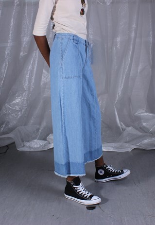 VINTAGE DEADSTOCK LIGHT BLUE DENIM CULOTTES