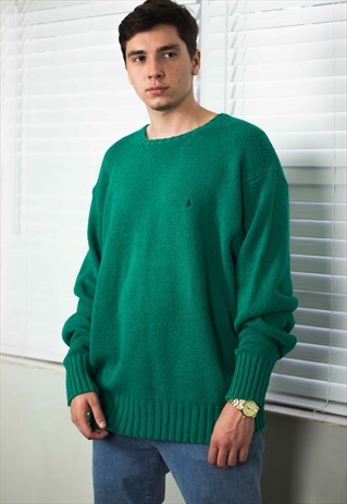 NEW VINTAGE POLO RALPH LAUREN JUMPER SWEATER LOGO XXL 28.1