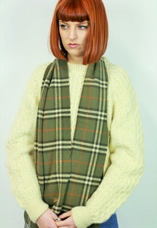 VINTAGE BURBERRY TARTAN SCARF