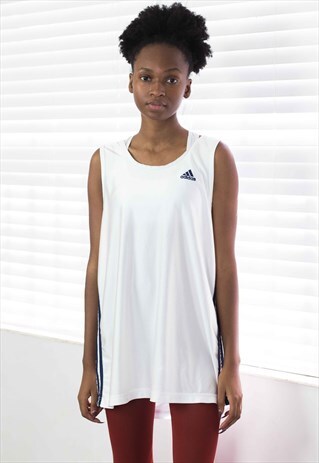 VINTAGE ADIDAS DRESS OVERSIZED JERSEY LOGO 90S L 7.6