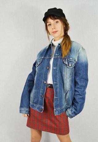 RARE UNISEX 70S LEVIS DENIM JACKET ACID WASH DISTRESSED