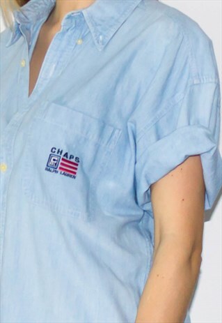 VINTAGE 90'S EMBROIDERED RALPH LAUREN LOGO SHIRT