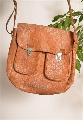 orange leather cross body bag