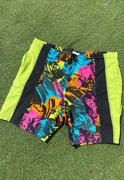 Vintage kappa multicoloured abstract wavey shorts XL