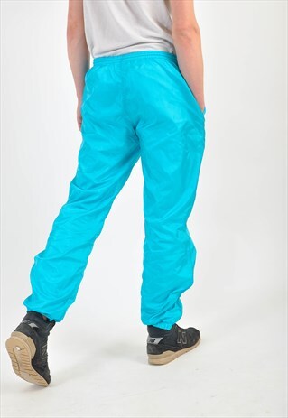 VINTAGE SHELL JOGGERS IN BLUE