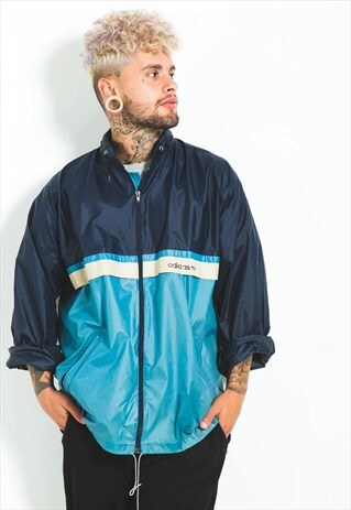 VINTAGE 80S ADIDAS RAINCOAT JACKET / S1327