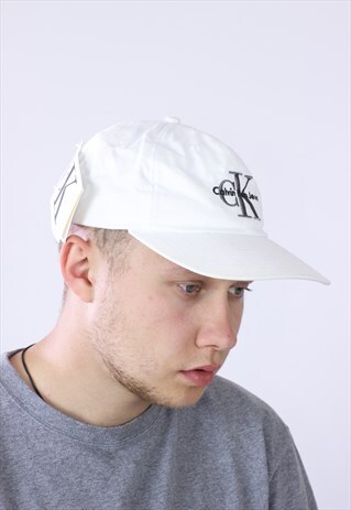 NWT DEADSTOCK 90S VINTAGE MENS CALVIN KLEIN BIG LOGO CAP