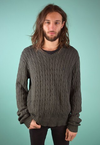VINTAGE 90'S RALPH LAUREN CABLE KNIT JUMPER