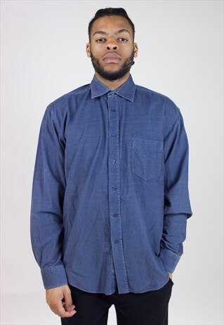 VINTAGE 90'S BLUE CORD SHIRT